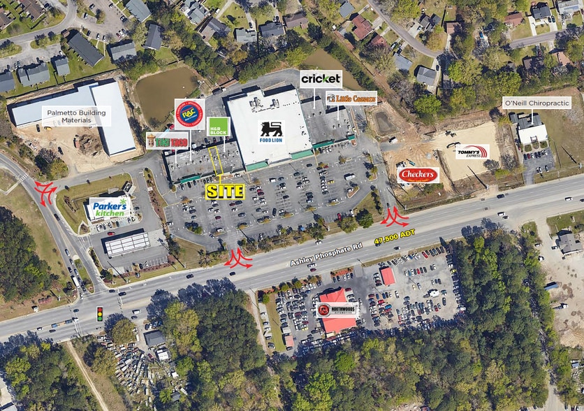 3720-3760 Ashley Phosphate Rd, North Charleston, SC for lease - Aerial - Image 2 of 4