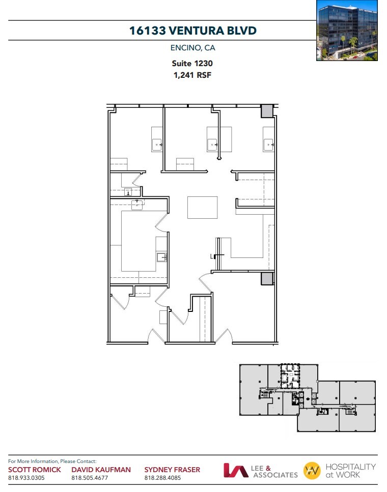 16133 Ventura Blvd, Encino, CA à louer Plan d  tage- Image 1 de 1