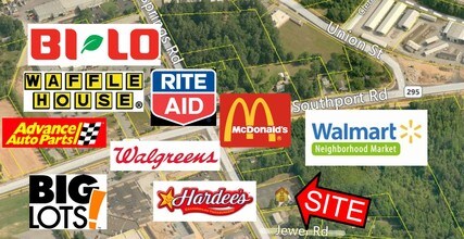 207 Cedar Springs Rd, Spartanburg, SC - AERIAL map view