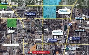 SW Of 34th Street And SE C Street, Bentonville, AR - AERIAL  map view