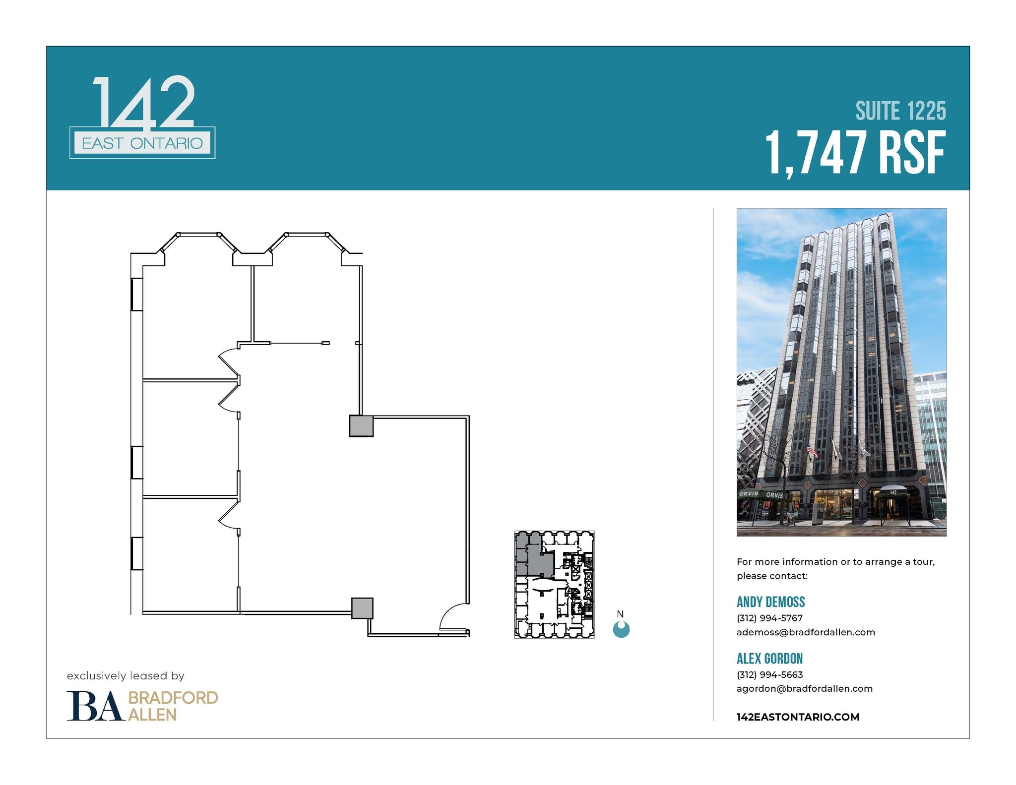 142 E Ontario St, Chicago, IL à louer Plan d’étage- Image 1 de 1
