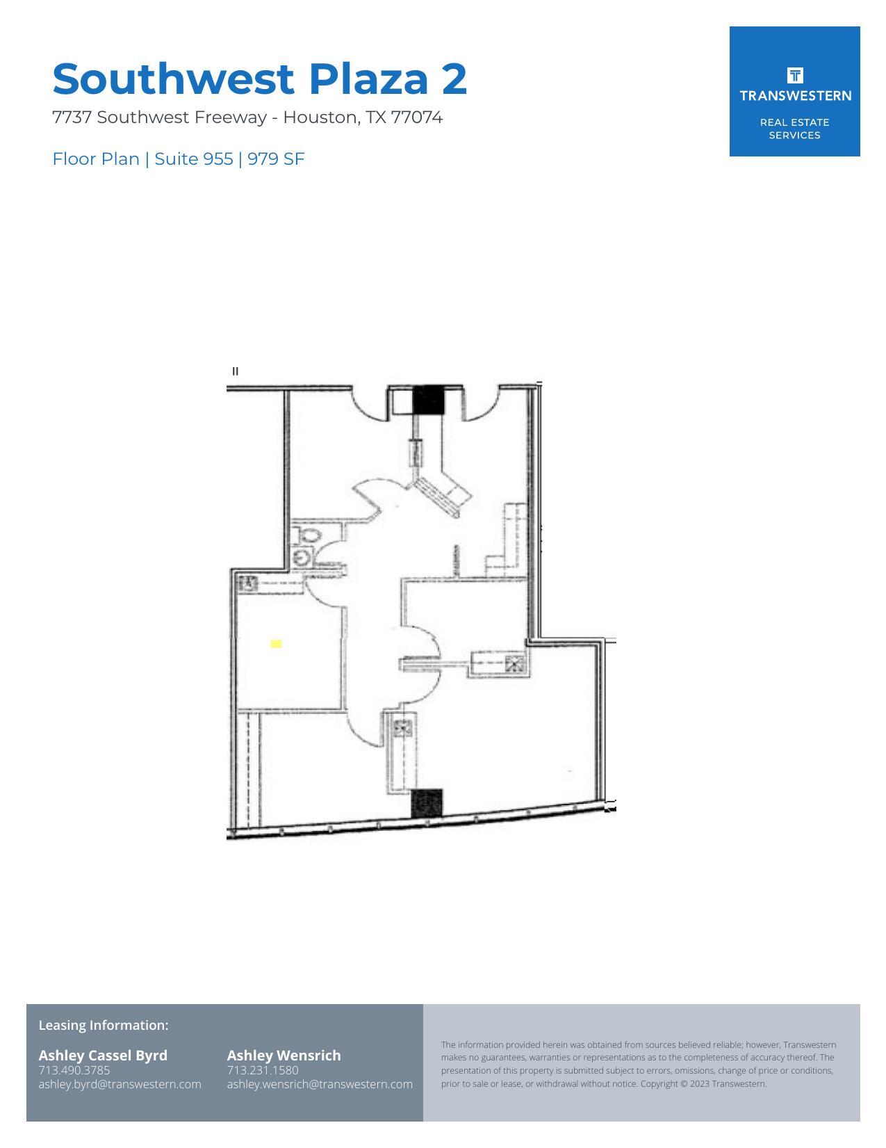 7737 Southwest Fwy, Houston, TX à louer Plan d’étage- Image 1 de 1