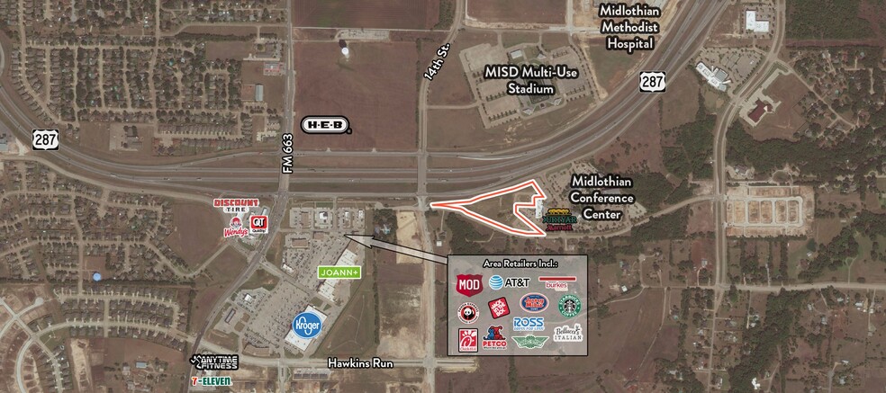 Mt. Zion & US 287, Midlothian, TX for sale - Aerial - Image 1 of 1