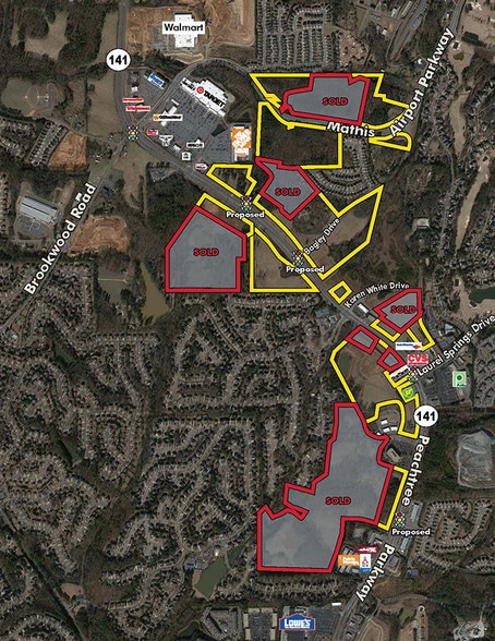 Laurel Springs Pkwy & Peachtree Pkwy, Cumming, GA for sale - Aerial - Image 2 of 2