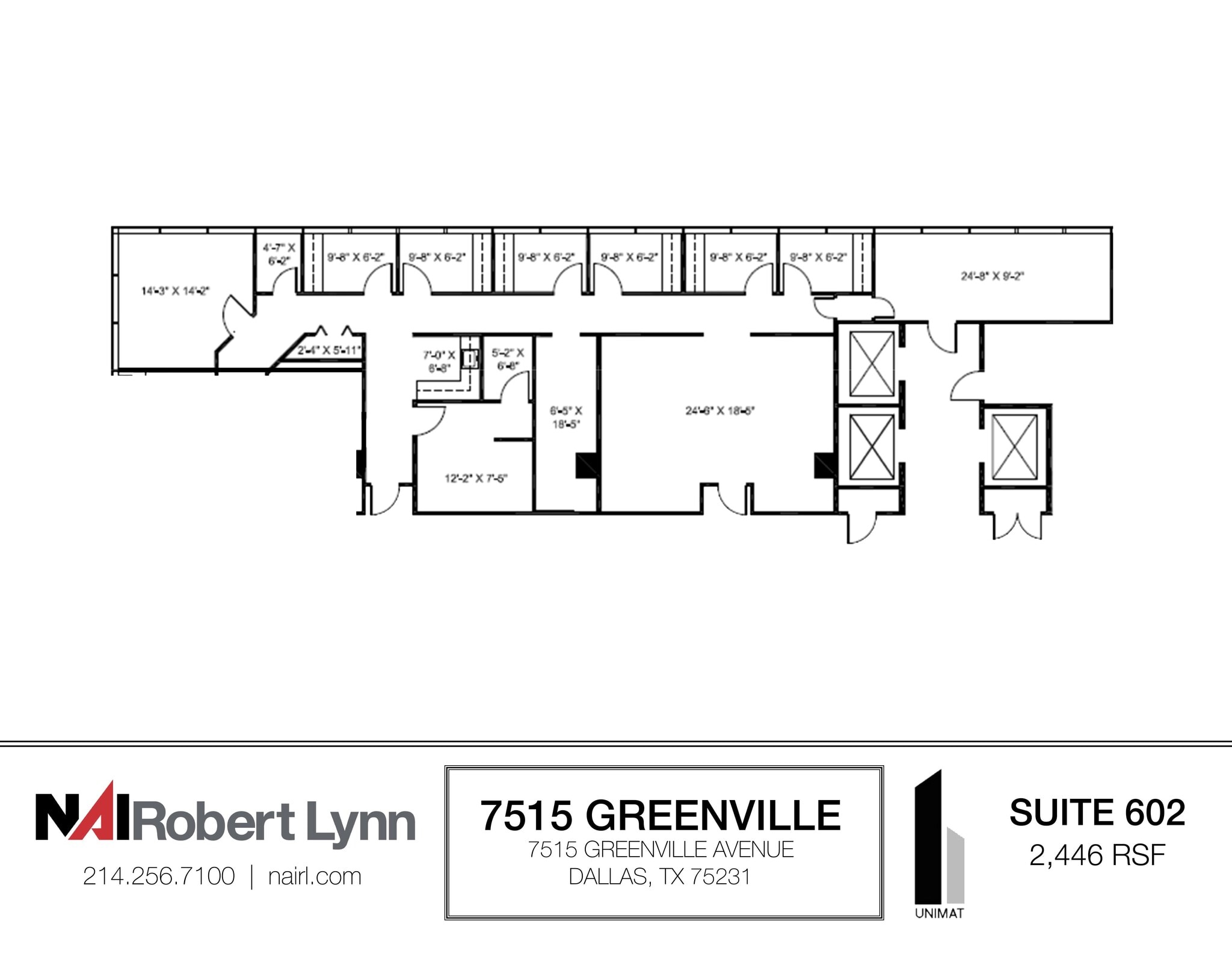 7515 Greenville Ave, Dallas, TX à louer Plan d’étage- Image 1 de 1