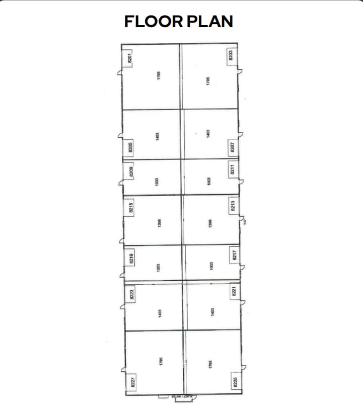 8201-8227 Ronda Dr, Canton Township, MI for lease Floor Plan- Image 1 of 1