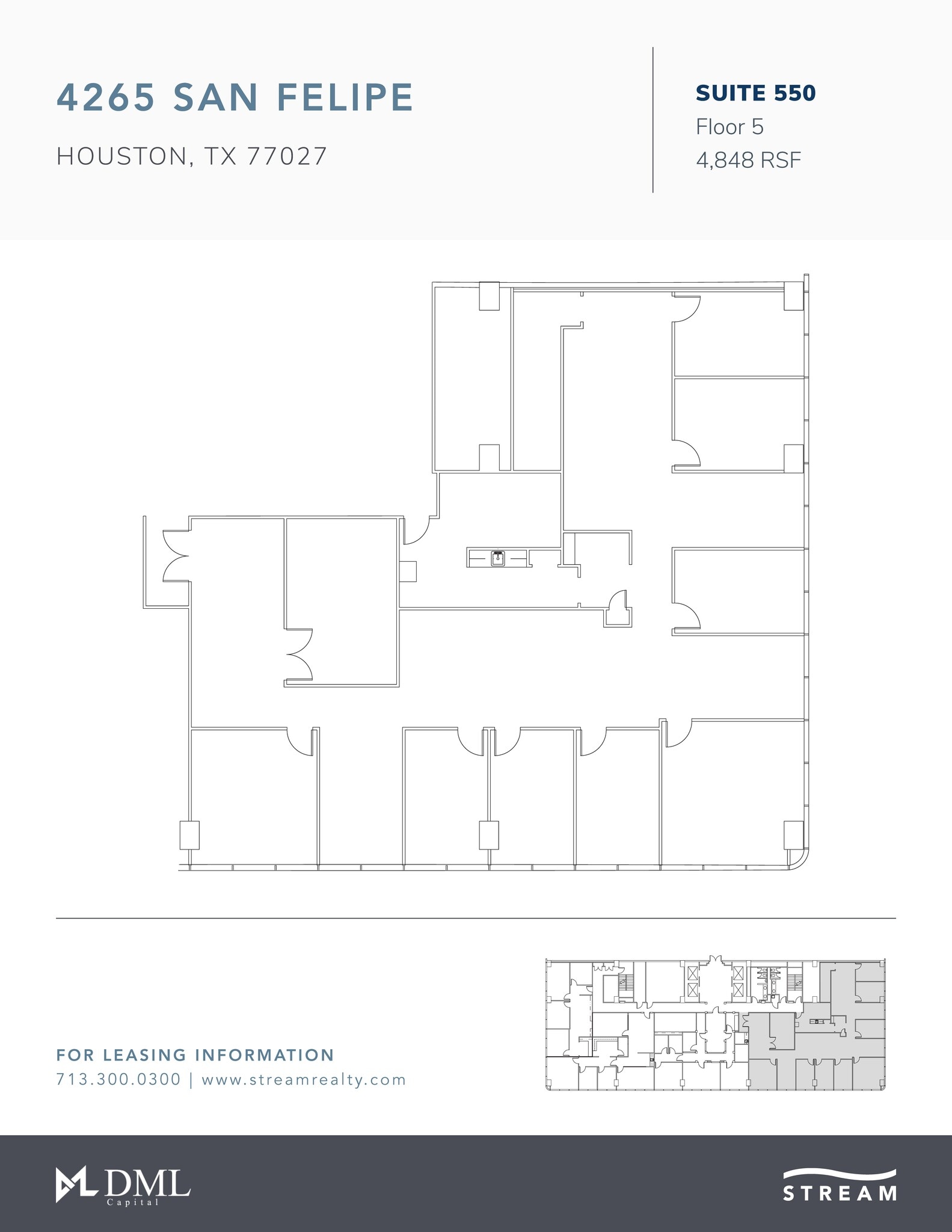 4265 San Felipe St, Houston, TX for lease Floor Plan- Image 1 of 1