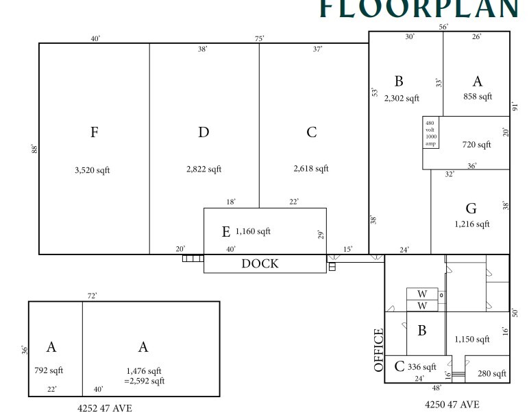 4250 47 Av, Olds, AB à vendre Plan d’étage- Image 1 de 2