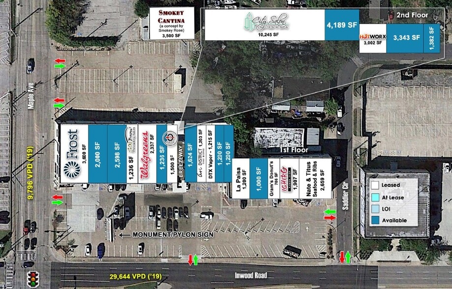 2515-2555 Inwood Rd, Dallas, TX for lease - Site Plan - Image 2 of 13