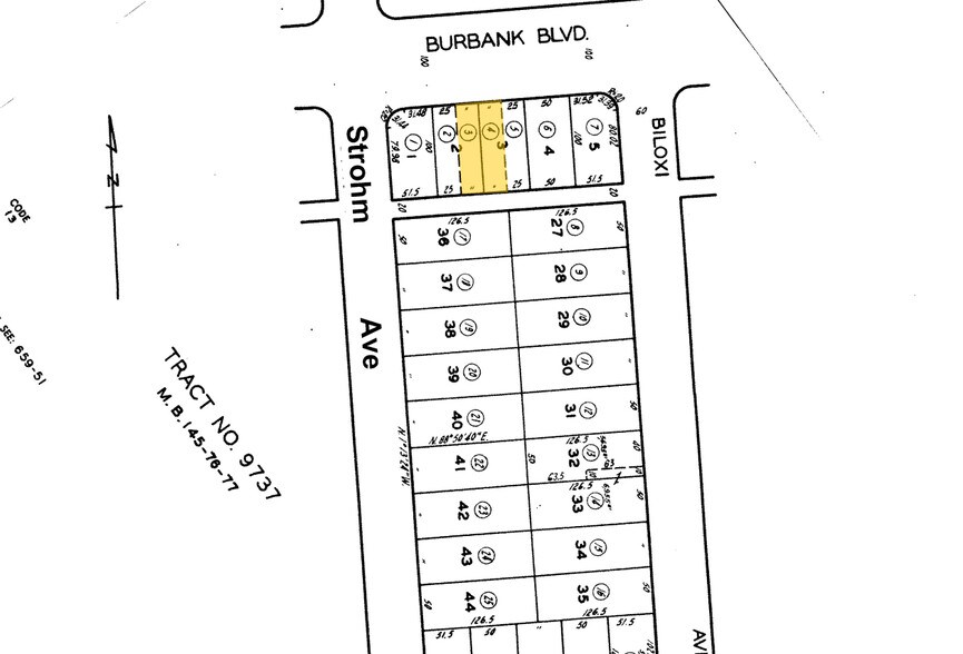 10434 Burbank Blvd, North Hollywood, CA à vendre - Plan cadastral - Image 3 de 3