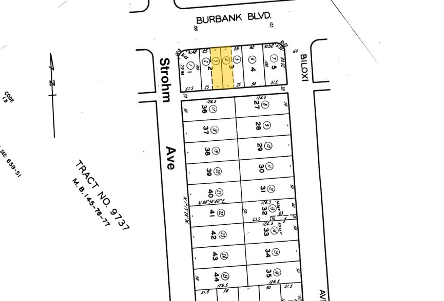 10434 Burbank Blvd, North Hollywood, CA for sale - Plat Map - Image 3 of 3