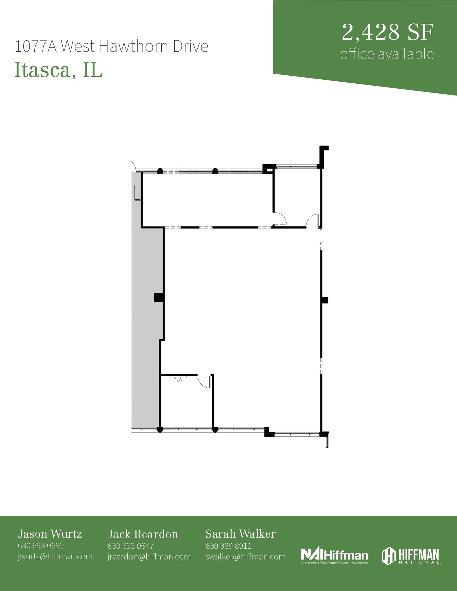 1091-1099 W Hawthorn Dr, Itasca, IL for lease Floor Plan- Image 1 of 1