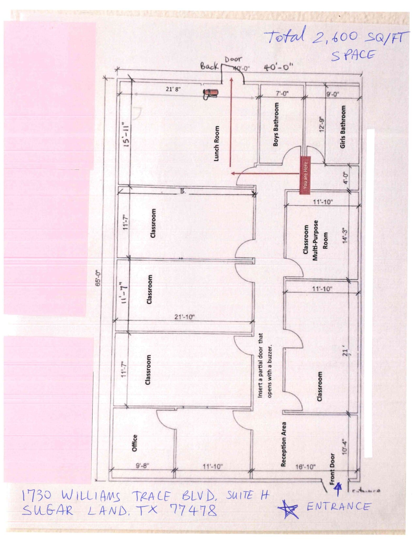 1730 Williams Trace Blvd, Sugar Land, TX for lease Site Plan- Image 1 of 1