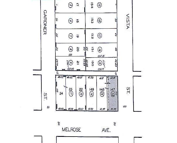 7449-7451 Melrose Ave, Los Angeles, CA à louer - Plan cadastral - Image 2 de 6