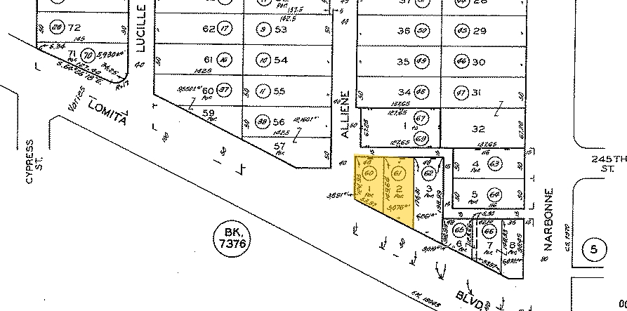 2231 Lomita Blvd, Lomita, CA for sale Plat Map- Image 1 of 1