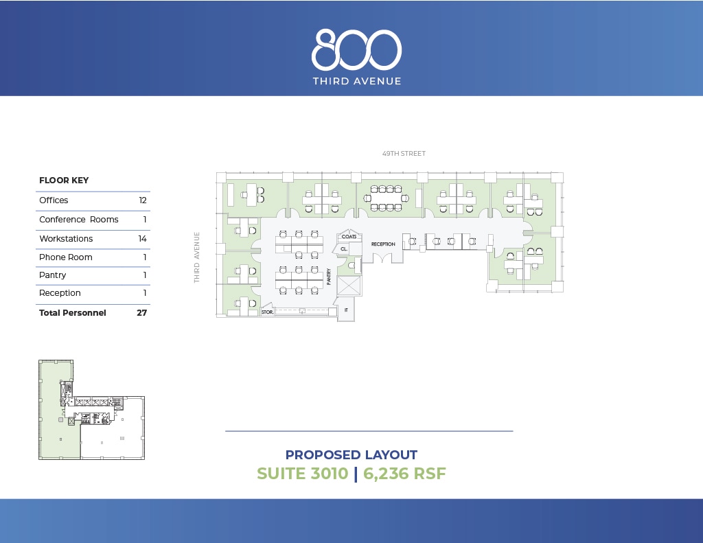 800 Third Ave, New York, NY à louer Plan d’étage- Image 1 de 5