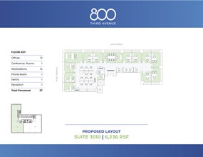 800 Third Ave, New York, NY à louer Plan d’étage- Image 1 de 5