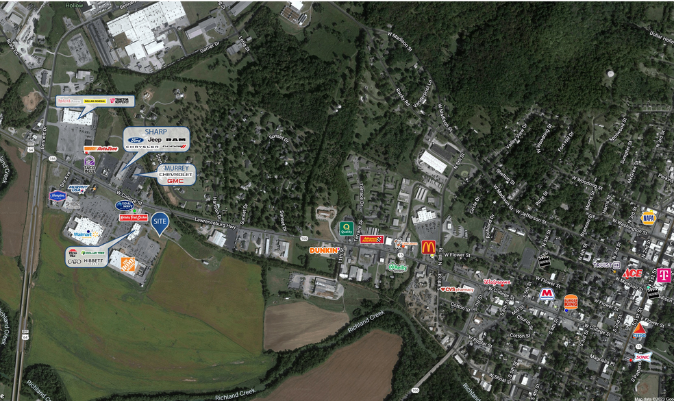 1635 W College St, Pulaski, TN à louer - Aérien - Image 2 de 3