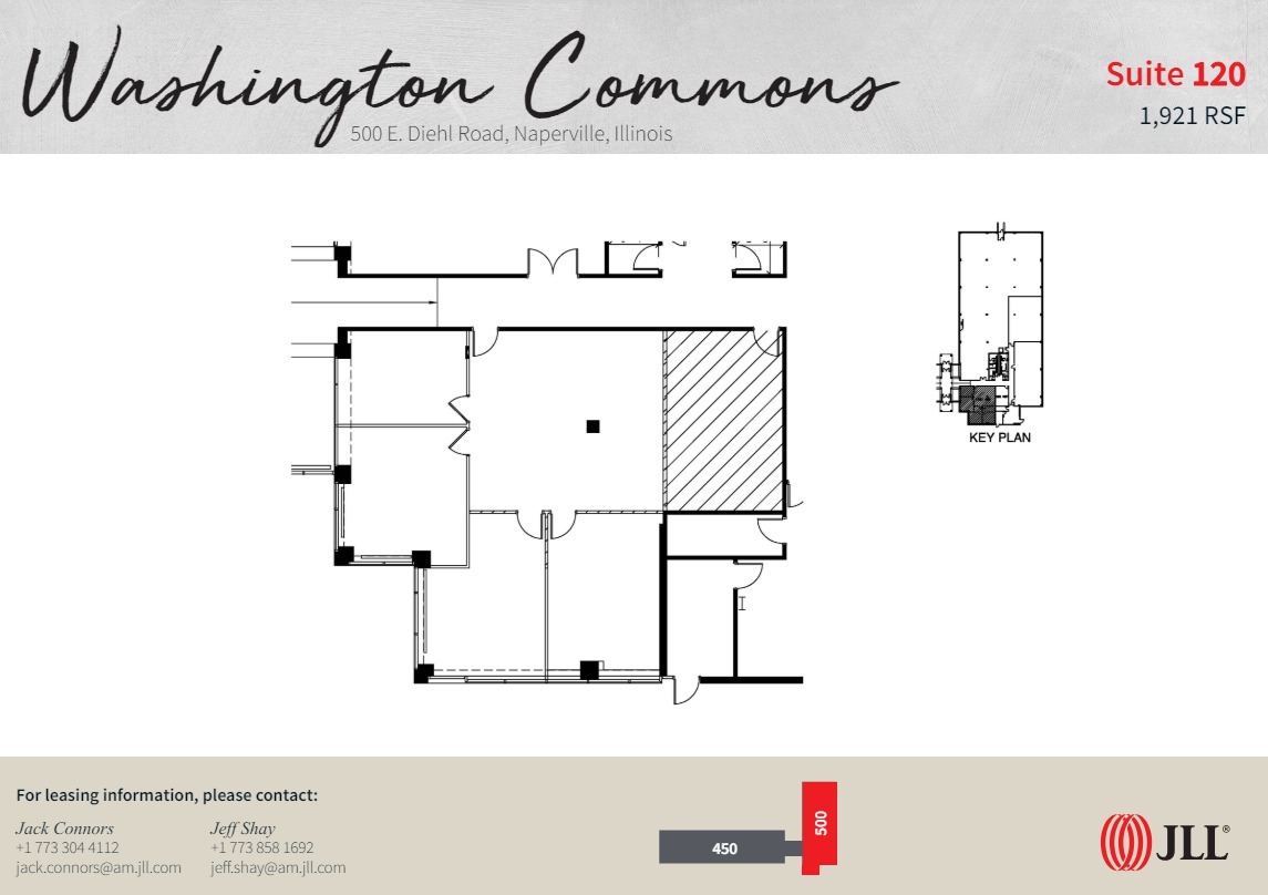 450-500 E Diehl Rd, Naperville, IL à louer Plan d  tage- Image 1 de 1