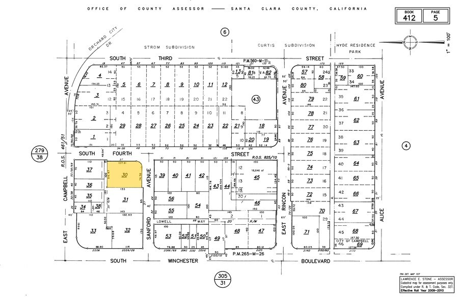 37 S 4th St, Campbell, CA à louer - Plan cadastral - Image 2 de 6
