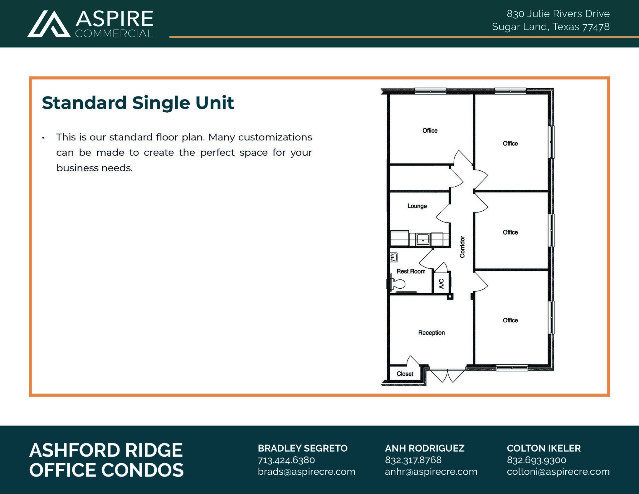 830 Julie Rivers Dr, Sugar Land, TX for lease Floor Plan- Image 1 of 3