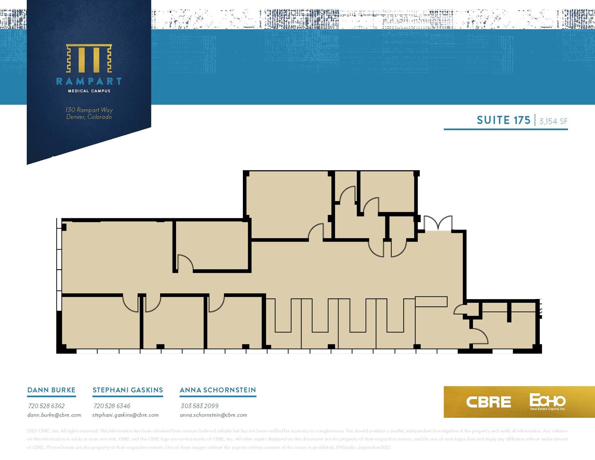 125 Rampart Way, Denver, CO à louer Plan d’étage- Image 1 de 1