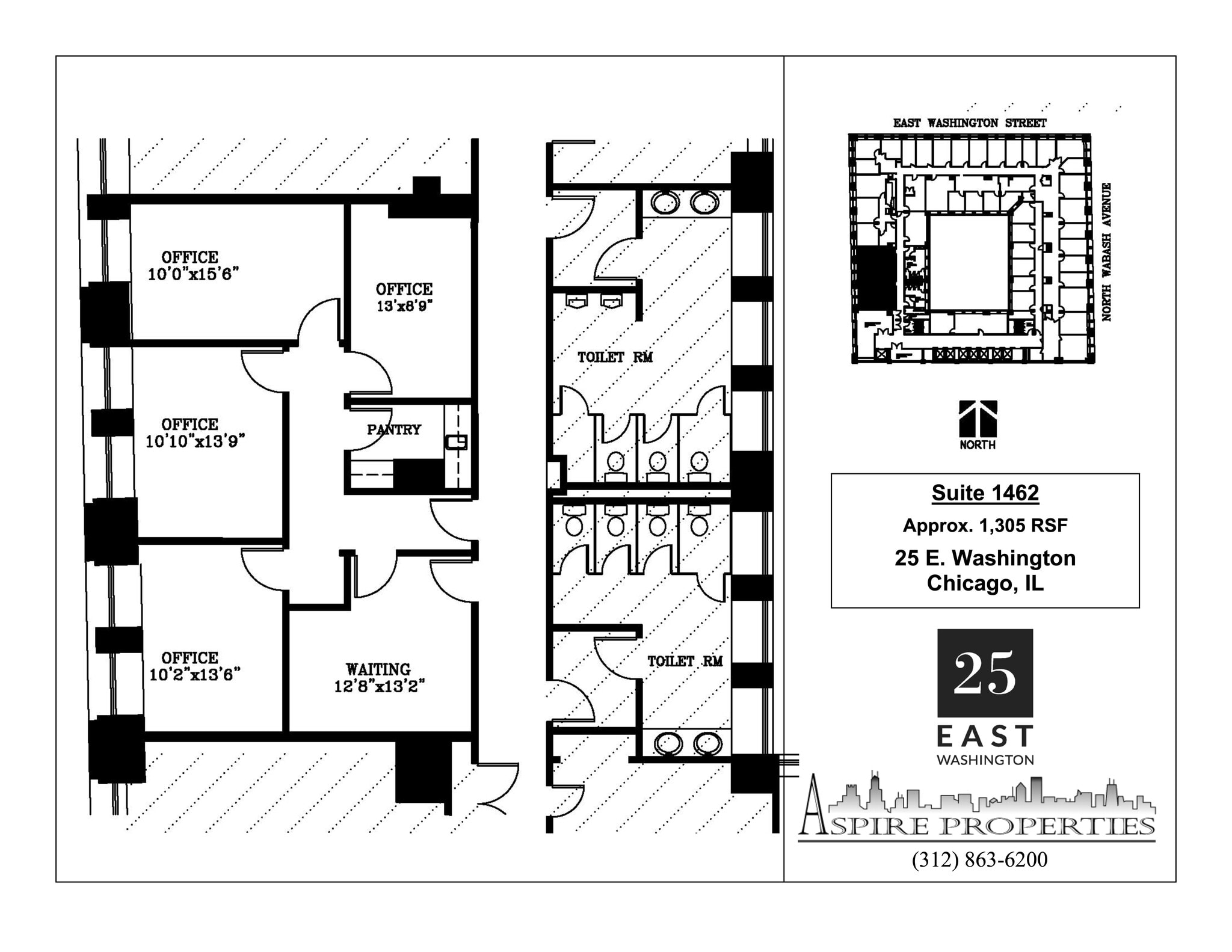 25 E Washington St, Chicago, IL à louer Plan de site- Image 1 de 1