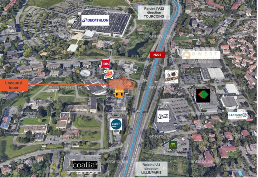 Commerce de détail dans Villeneuve-d'Ascq à louer - Photo du bâtiment - Image 2 de 6