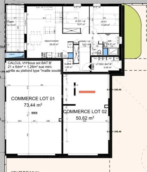 Commerce de détail dans Pusignan à louer - Plan d’étage - Image 3 de 4