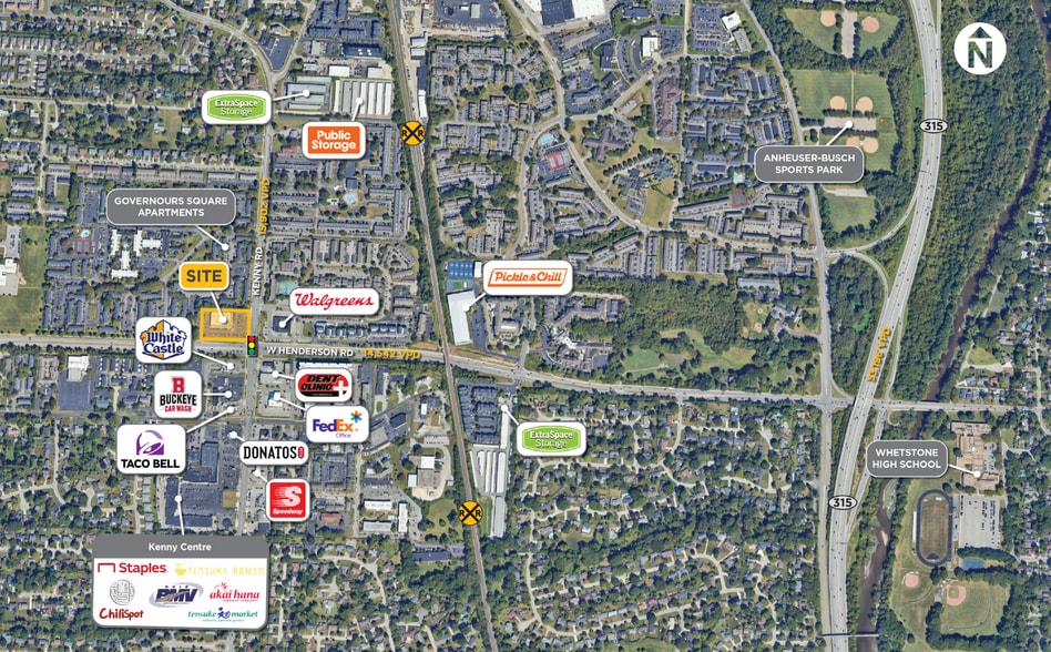1126 W Henderson Rd, Columbus, OH for lease - Aerial - Image 3 of 4