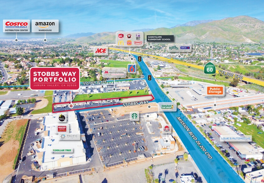 SWC Mission Blvd & Stobbs Way, Riverside, CA for sale - Aerial - Image 3 of 6