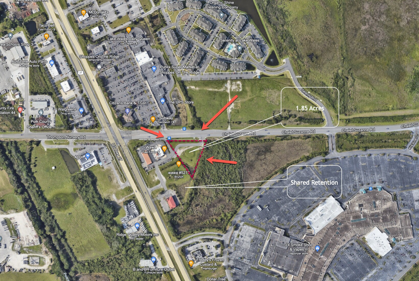 US Hwy 27 & Chalet Suzanne Rd, Lake Wales, FL à vendre Aérien- Image 1 de 1