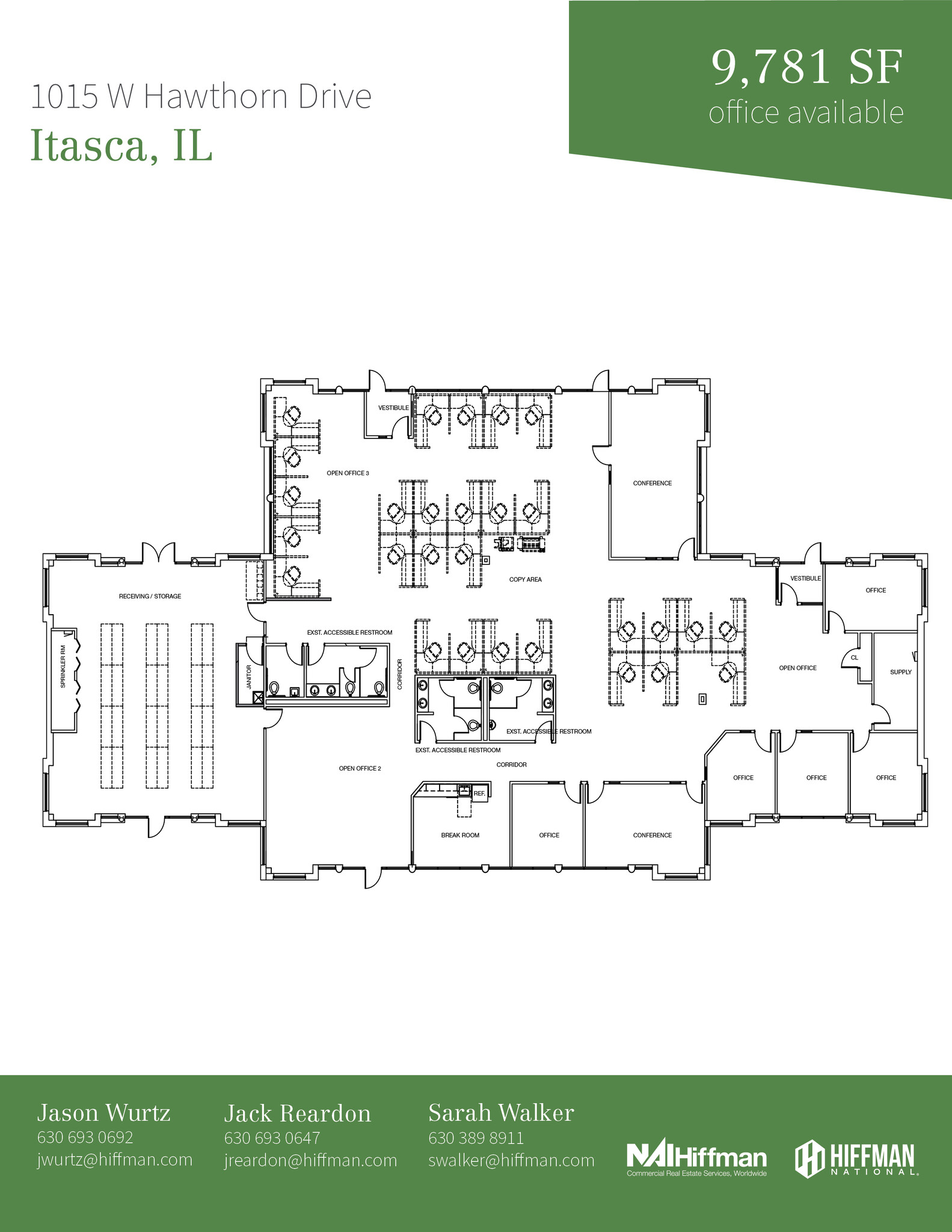 1091-1099 W Hawthorn Dr, Itasca, IL for lease Floor Plan- Image 1 of 1