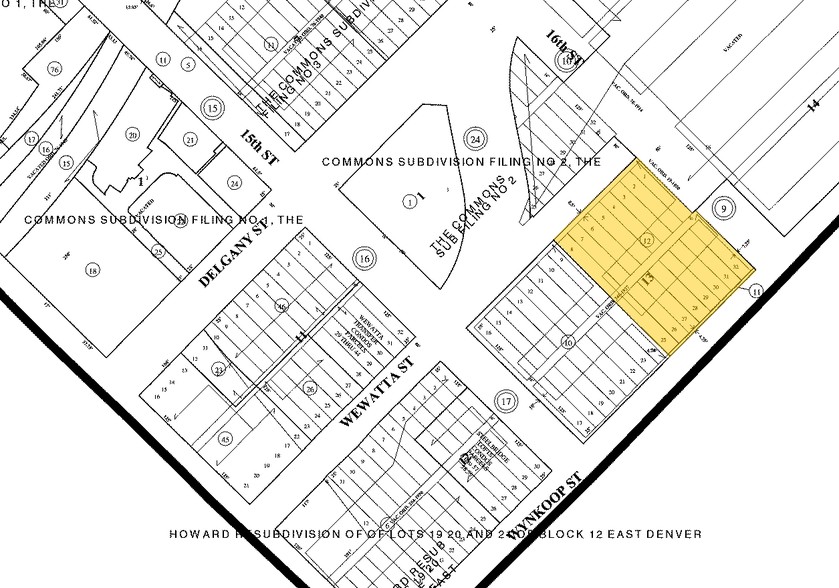 1750-1780 16th St, Denver, CO à louer - Plan cadastral - Image 2 de 18