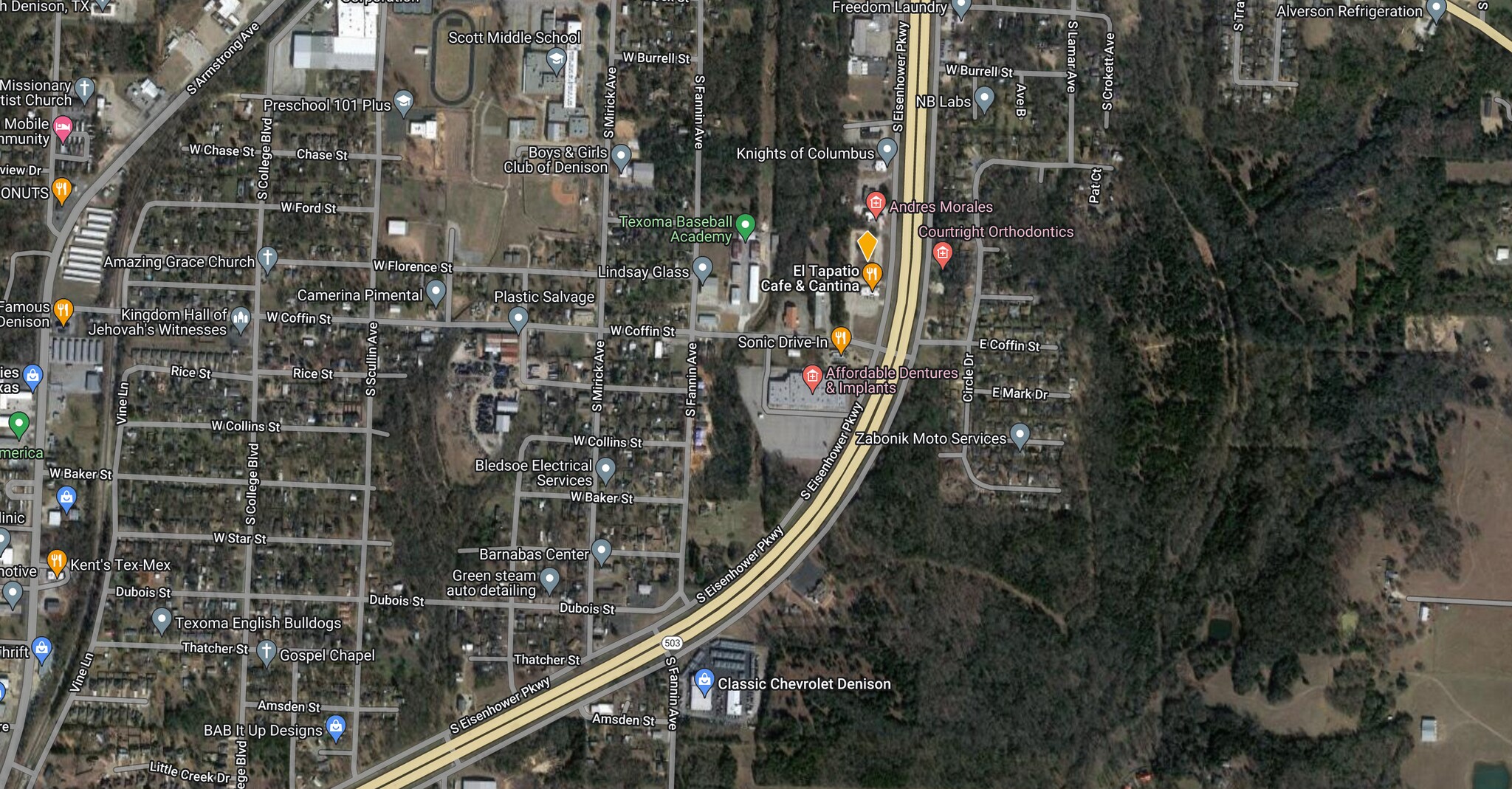 2301 S Austin Ave, Denison, TX for sale Aerial- Image 1 of 3