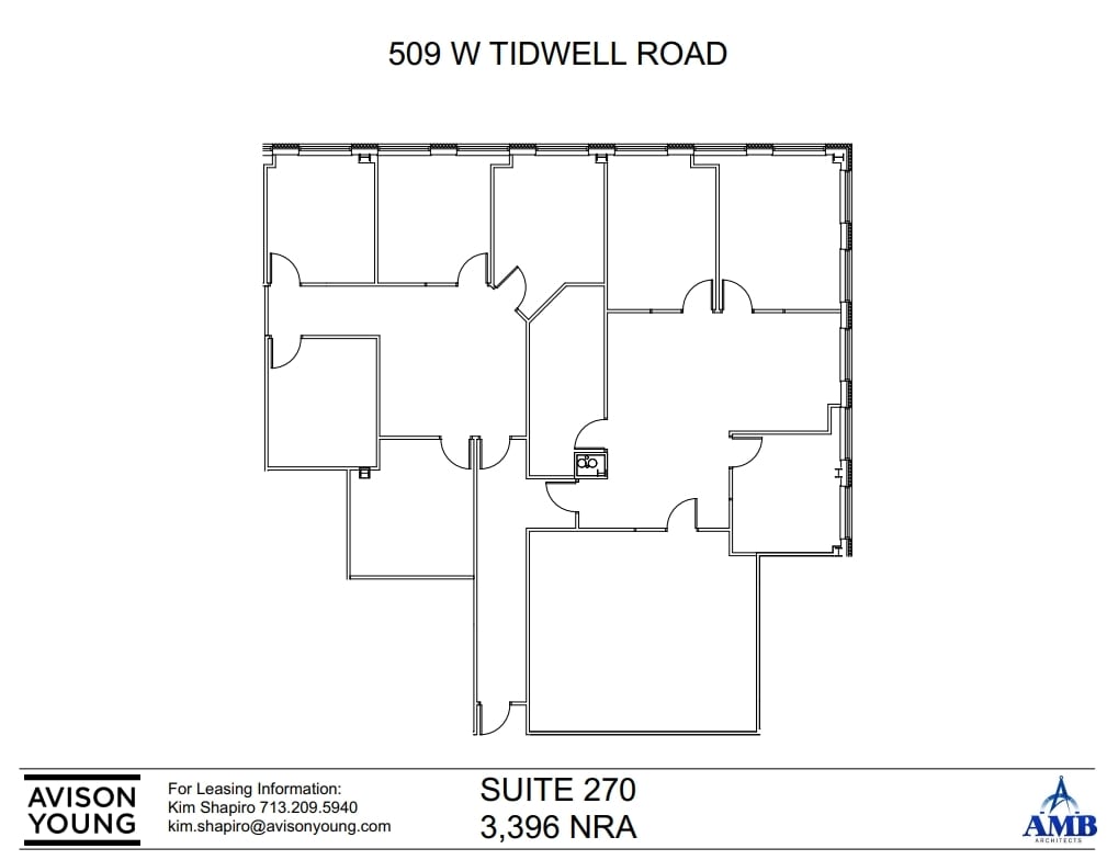 509 W Tidwell Rd, Houston, TX for lease Floor Plan- Image 1 of 2