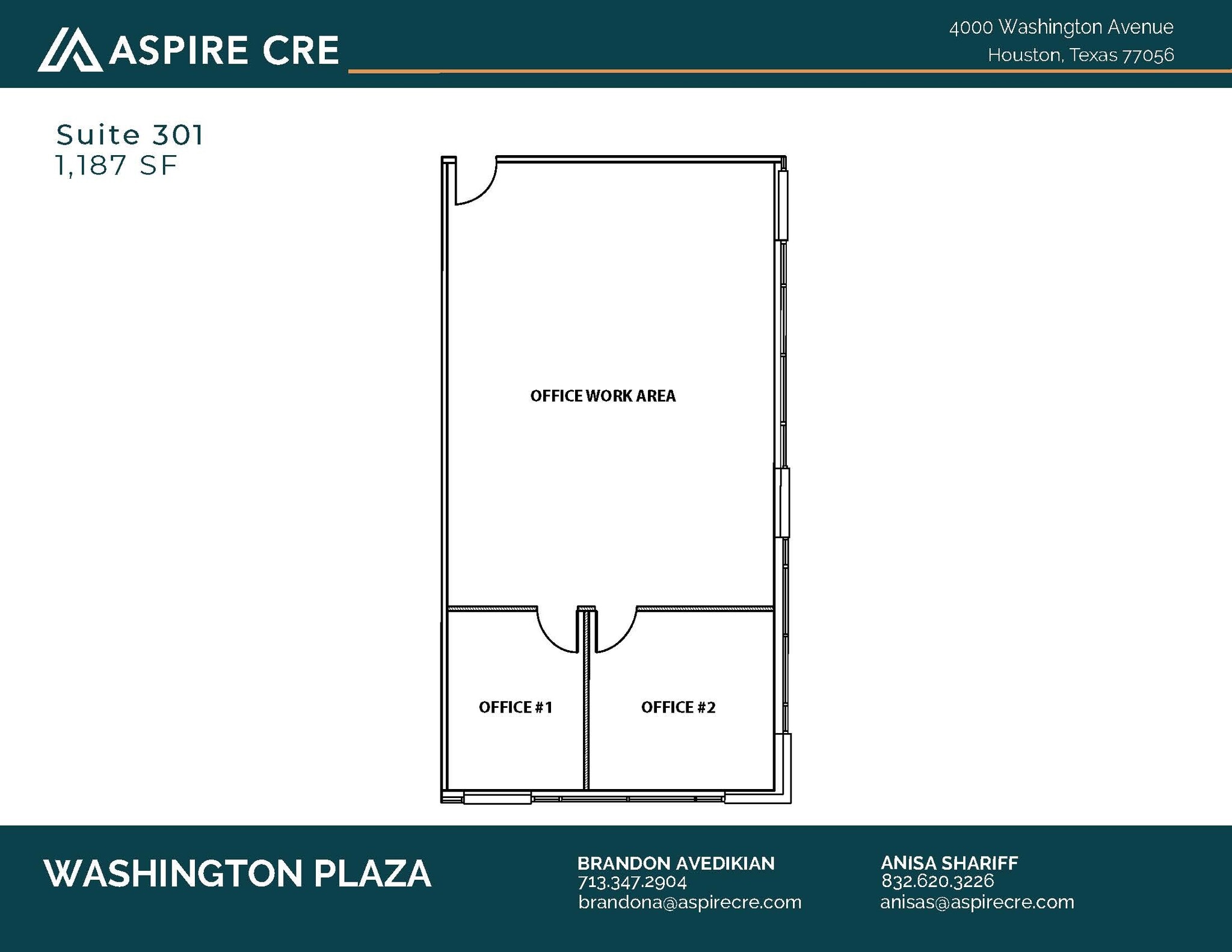 4000 Washington, Houston, TX à louer Plan d’étage- Image 1 de 1