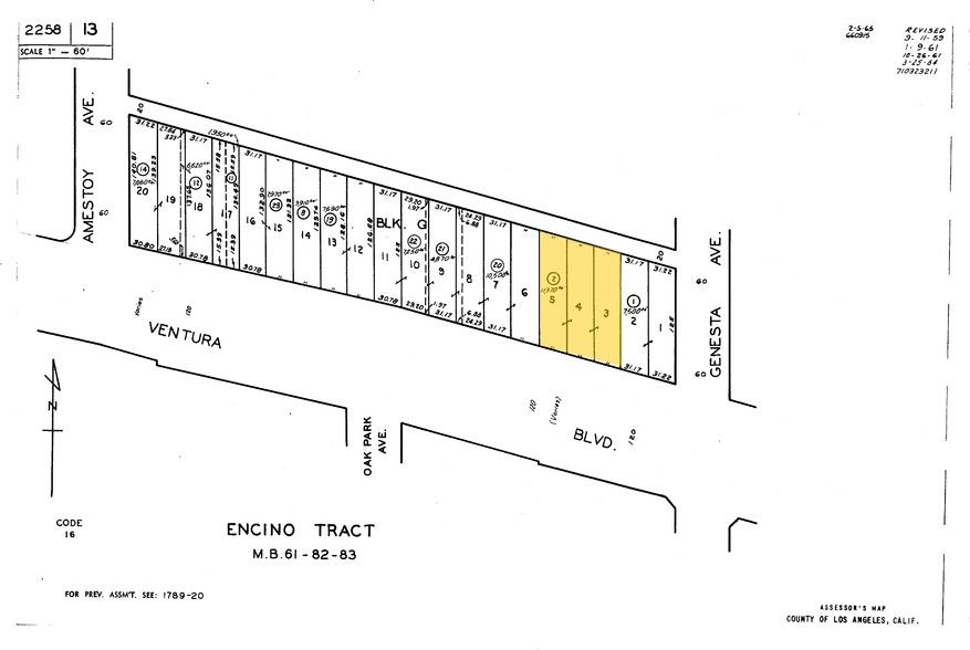 17007-17015 Ventura Blvd, Encino, CA à vendre - Plan cadastral - Image 2 de 9