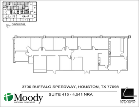 3700 Buffalo Speedway, Houston, TX à louer Plan d  tage- Image 1 de 1