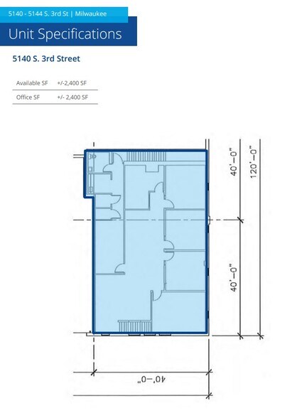 5140 S 3rd St, Milwaukee, WI à louer - Plan d’étage - Image 2 de 2