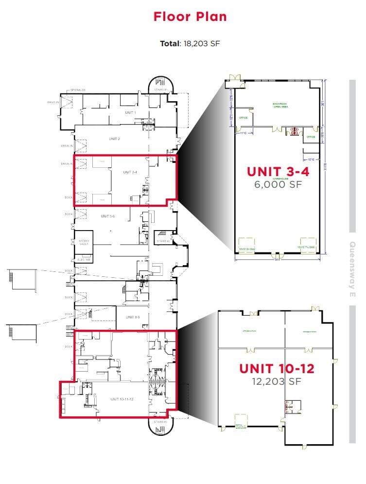 505 Queensway E, Mississauga, ON for lease Floor Plan- Image 1 of 1
