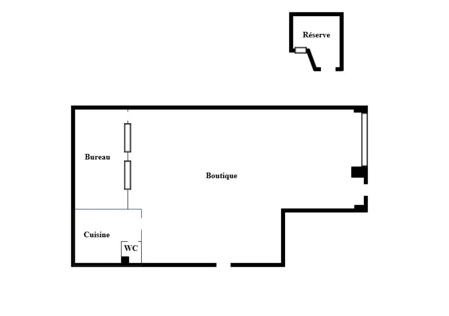 Retail in Paris for lease Floor Plan- Image 1 of 7