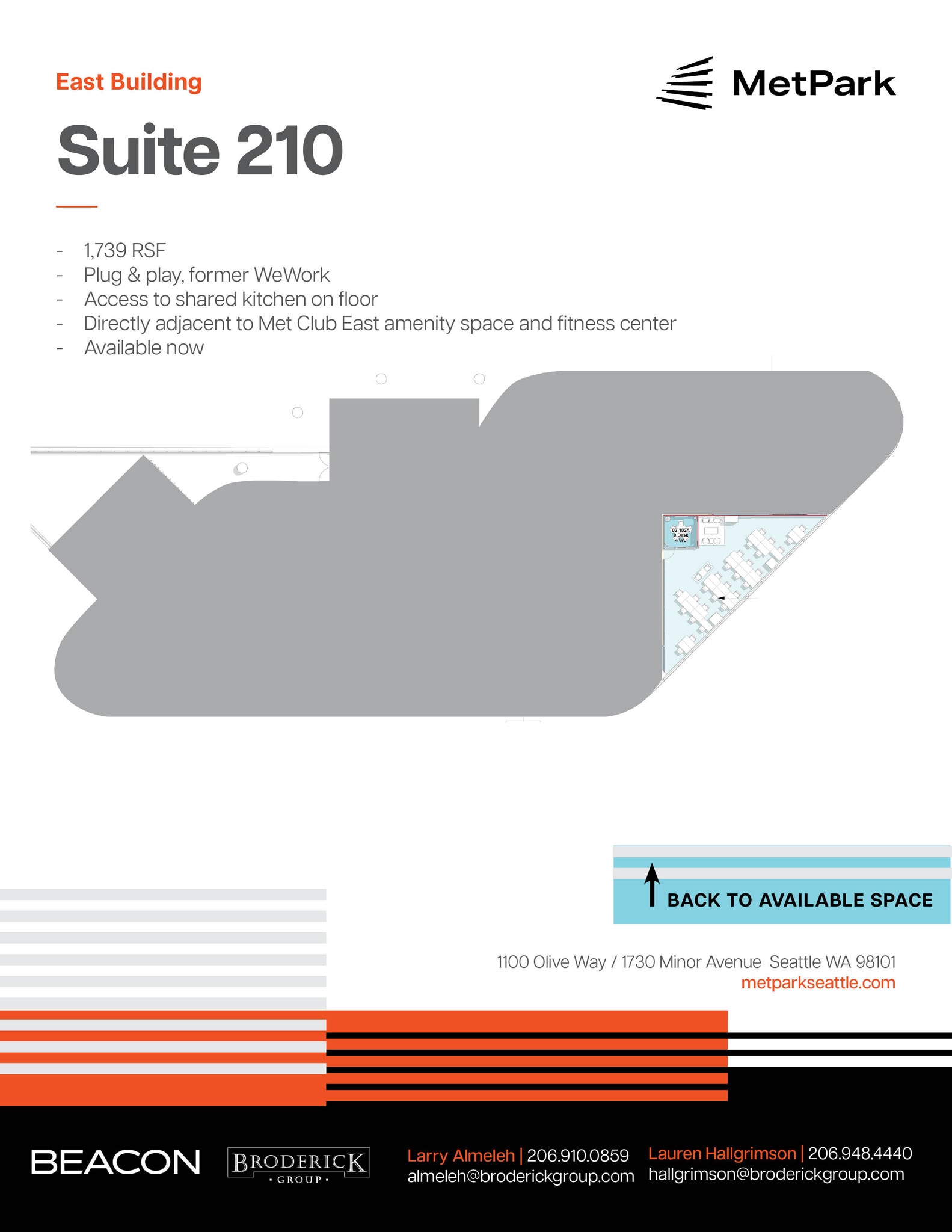 1100 Olive Way, Seattle, WA à louer Plan d’étage- Image 1 de 1