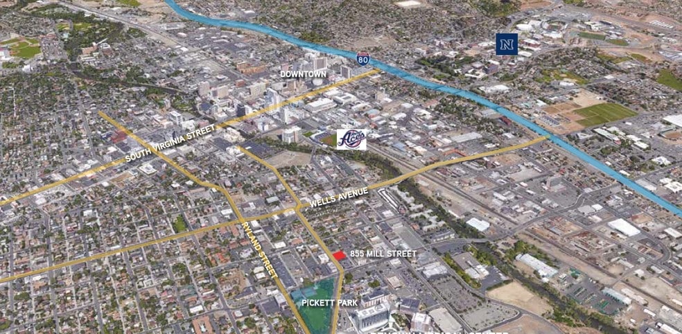 855 Mill St, Reno, NV for sale - Aerial - Image 3 of 3