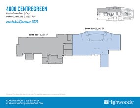 2000 CentreGreen Way, Cary, NC for lease Floor Plan- Image 1 of 1