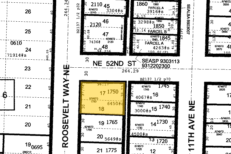 5048 Roosevelt Way NE, Seattle, WA à louer - Plan cadastral - Image 2 de 2