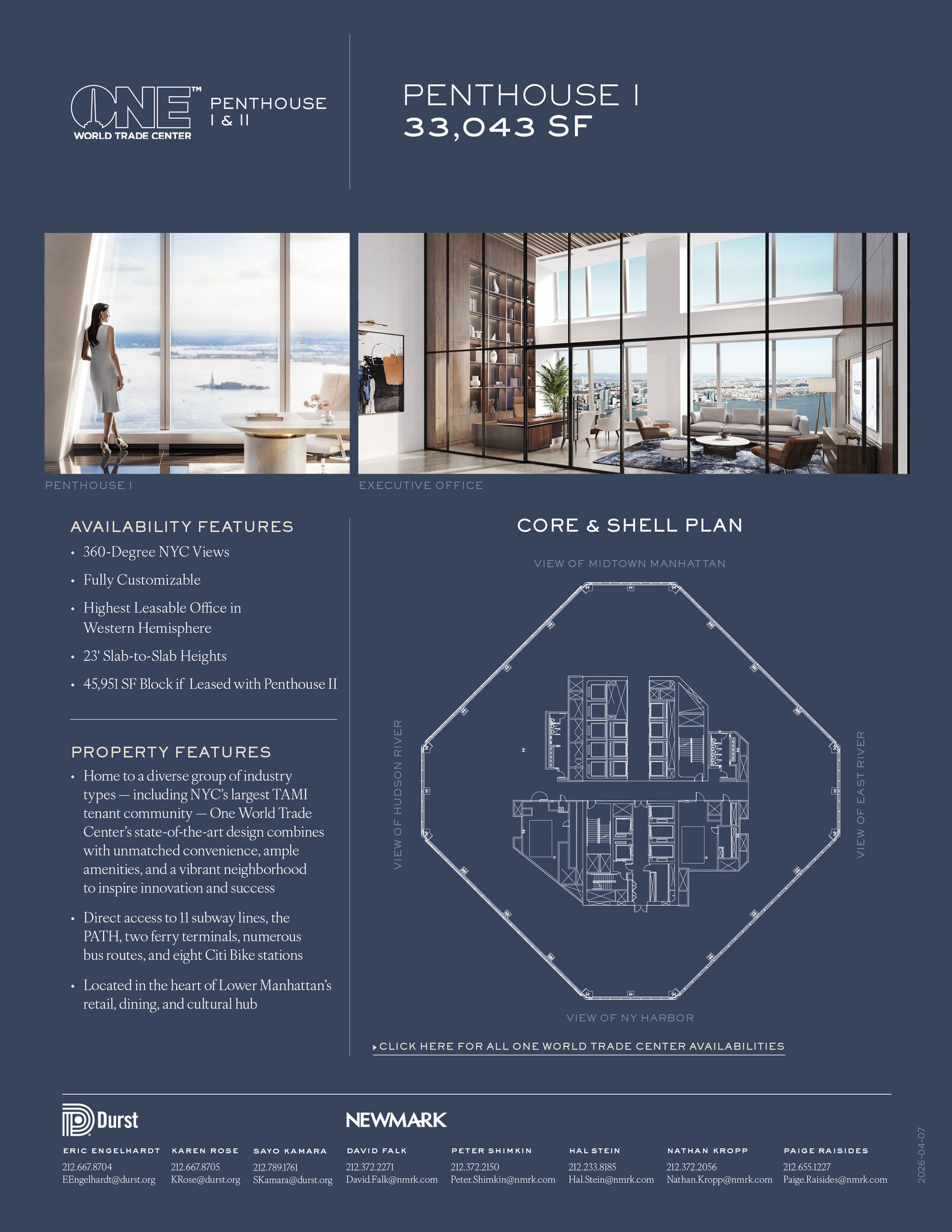 One World Trade Center, New York, NY for lease Floor Plan- Image 1 of 7