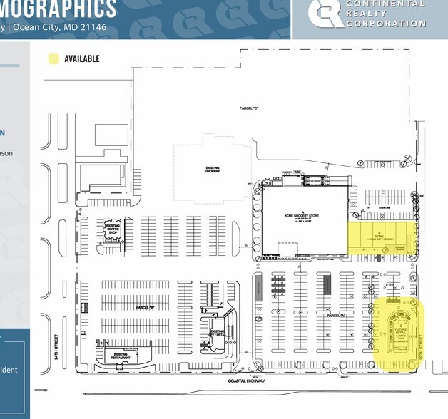 9401 Coastal Hwy, Ocean City, MD à louer - Plan de site - Image 2 de 6