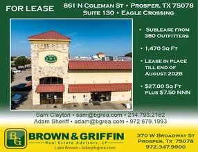 861 N Coleman St, Prosper, TX for lease Interior Photo- Image 1 of 3