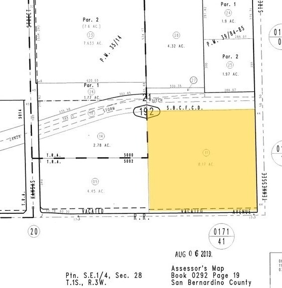 301 Tennessee St, Redlands, CA à louer - Plan cadastral - Image 3 de 3